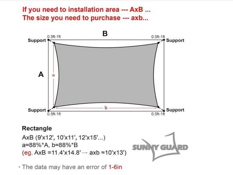 SUNNY GUARD Sun Shade Sail 7' X 13' Rectangle Butter Cream UV Block Sunshade for Backyard Yard Deck Patio Garden Outdoor Activities and Facility(We Make Custom Size) - Image 2